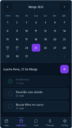 Tela do ADV Agenda